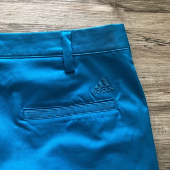 Adidas Blue Flat Front Shorts - Picture 5 of 7
